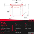 E-Z LOK Thread Insert, 8-32 Internal, 0.3125-18 External, 10 ct