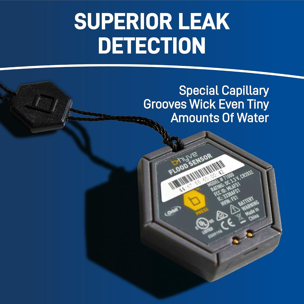 71005 B-hyve Smart Flood Sensor - WiFi Water Leak Detector (5-Pack) | WiFi Connected Flood Sensors Alert App
