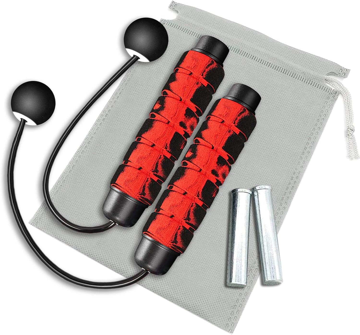 Weighted Cordless Jump Rope for Fitness[Suitable for Different Ages and Levels] Ropeless Jump Rope for Boxing MMA WOD