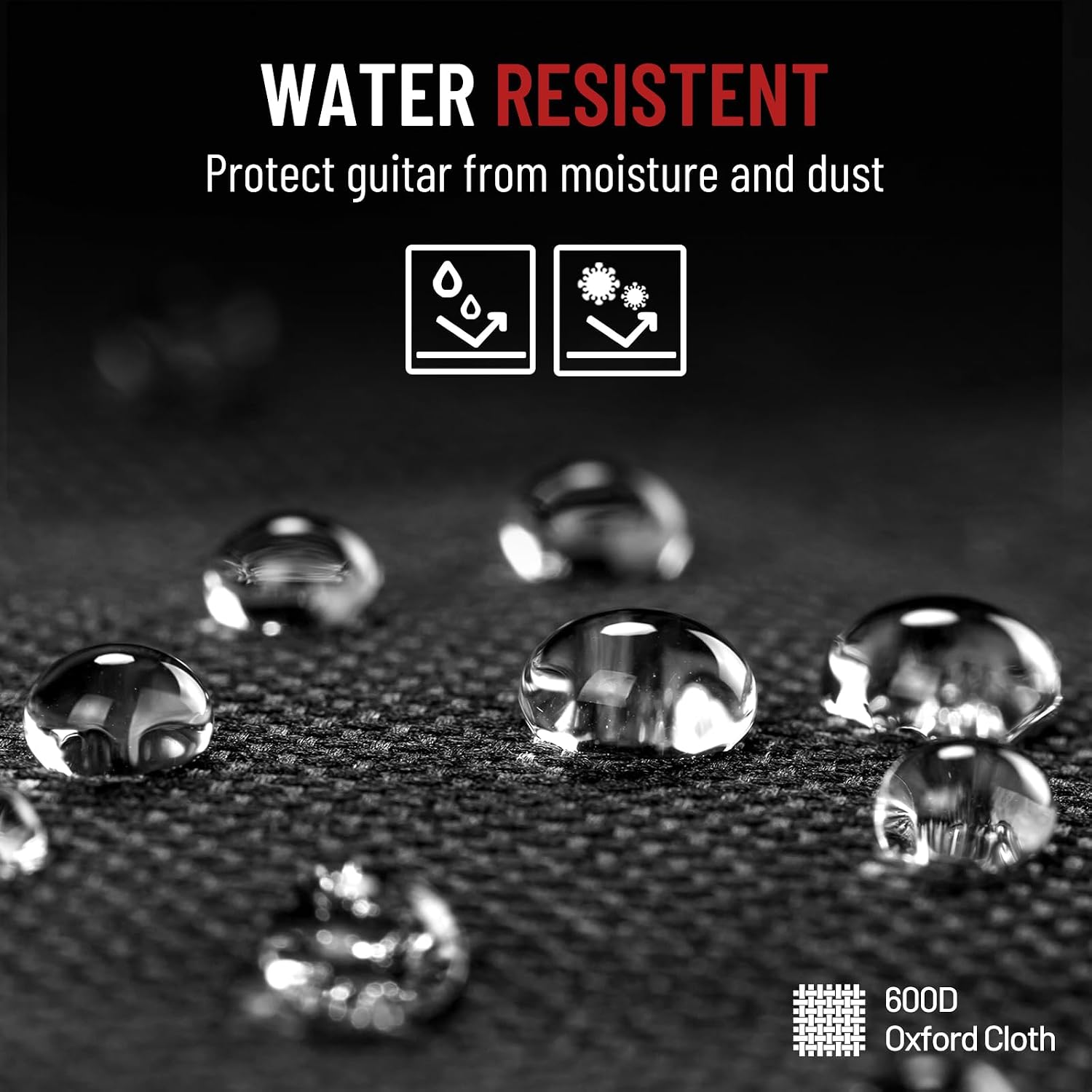 Acoustic Guitar Case Soft Padded Gig Bag Water-Resistant 41 in | 0.3 In Thick Soft Padded Guitar Backpack with Back