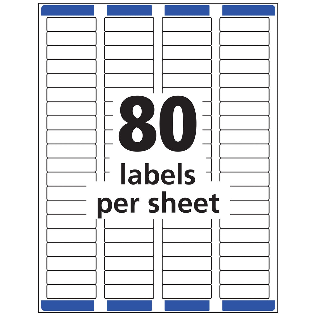 Matte Clear Return Address Labels, Sure Feed Technology, Laser, 1/2" x 1-3/4", 2,000 Labels, 5 Packs (5667)