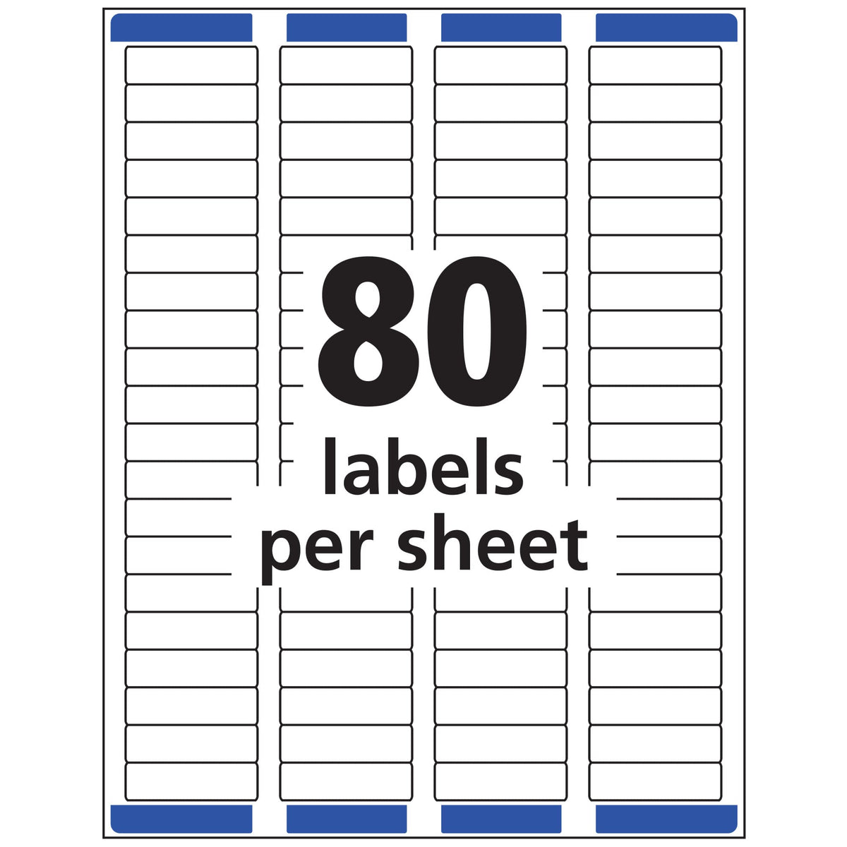 Matte Clear Return Address Labels, Sure Feed Technology, Laser, 1/2" x 1-3/4", 2,000 Labels, 5 Packs (5667)