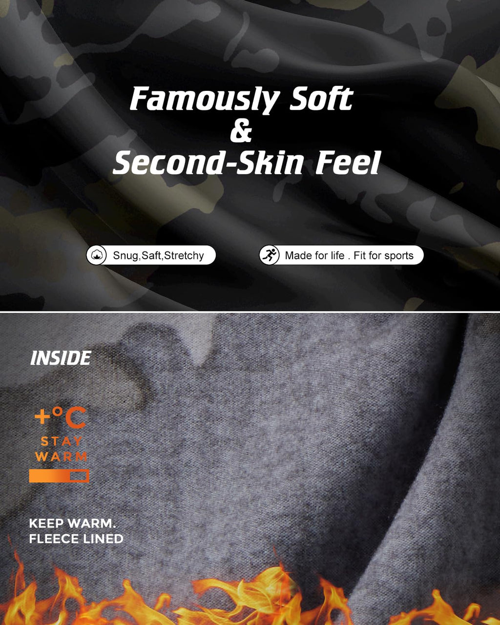 Thermal Underwear Long Johns for Men Base Layer Cold Weather Set