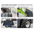Electric Wheel Loader Compact Front End Electric Loader Articulated Farm Steering Equipment for Construction Garden
