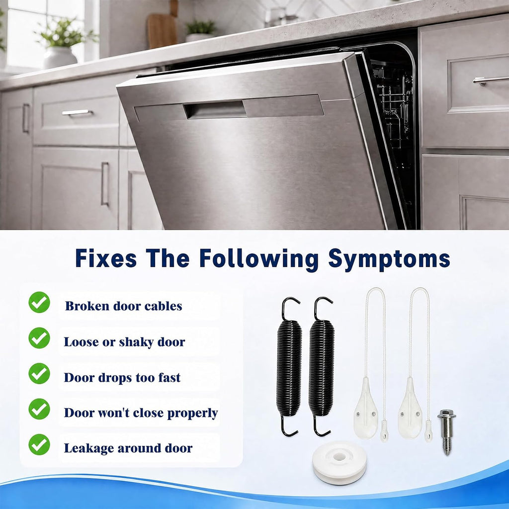 WD49X30778 Dishwasher Door Balance Cable and Spring Kit for GE Dishwashers