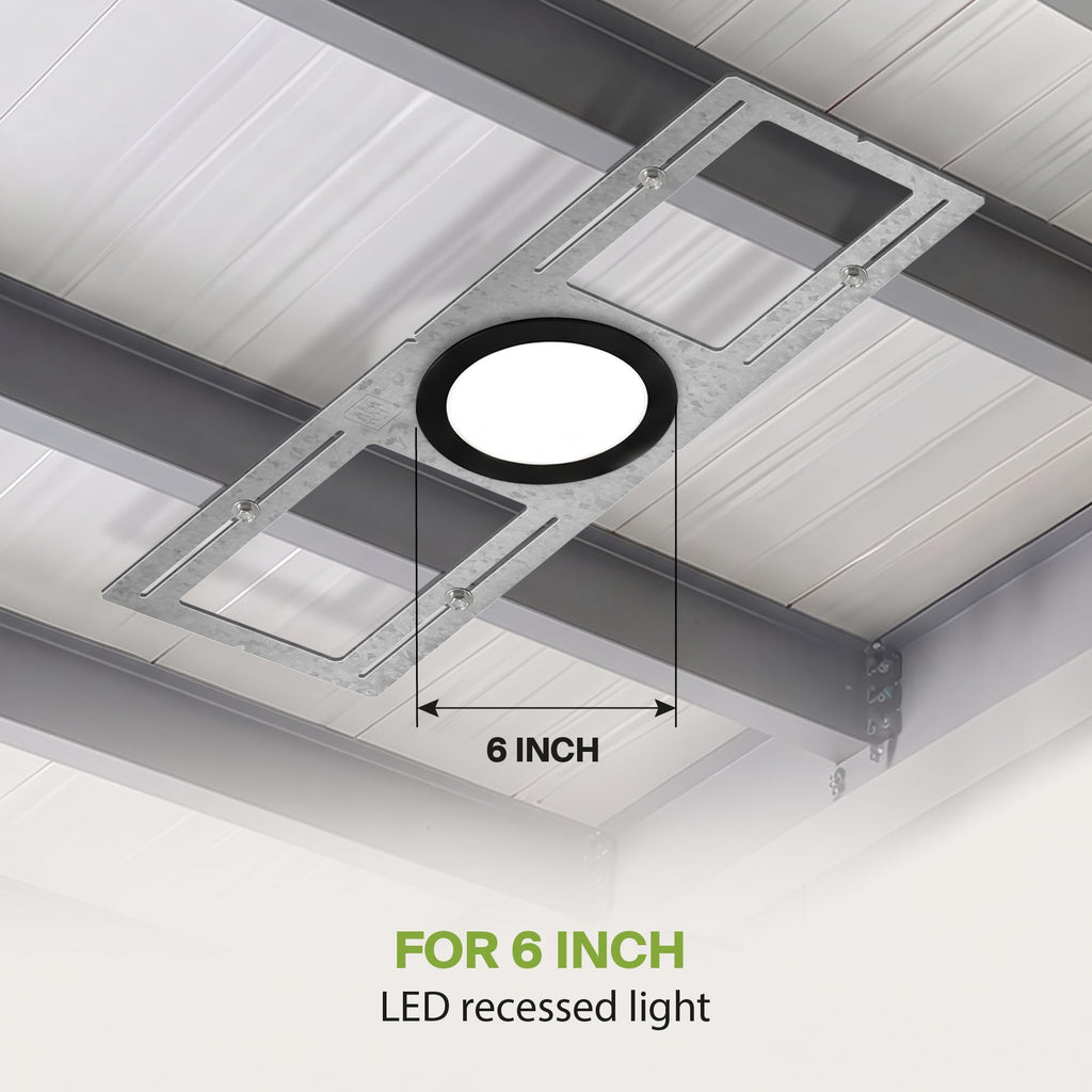 72 Pack New Construction Mounting Plate, 6 Inch Wafer Light Bracket