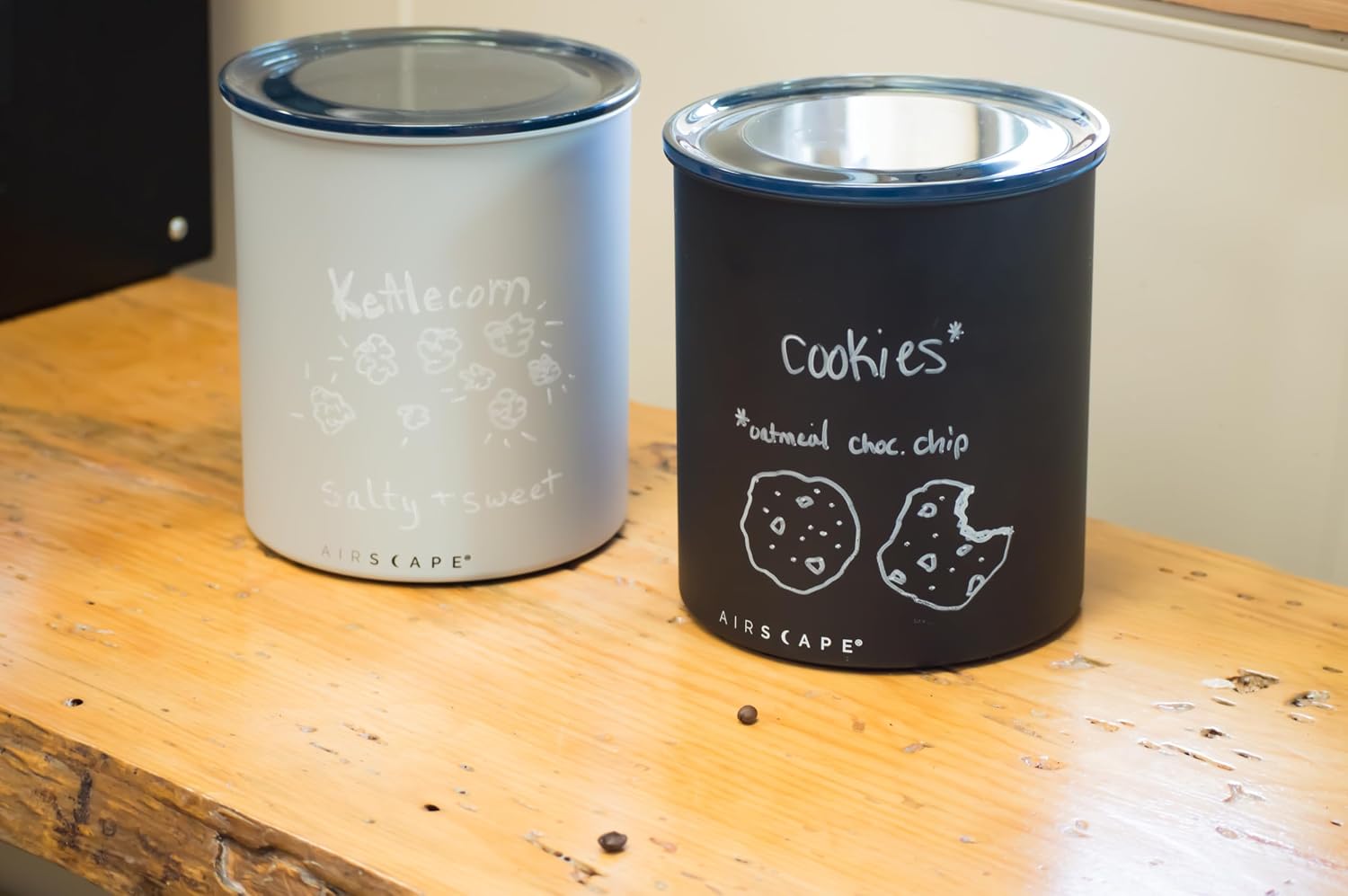 by Planetary Design | 2.2 lbs Coffee Storage | Matte Black | Plunger Lid Removes Excess Oxygen - DON'T buy airtight