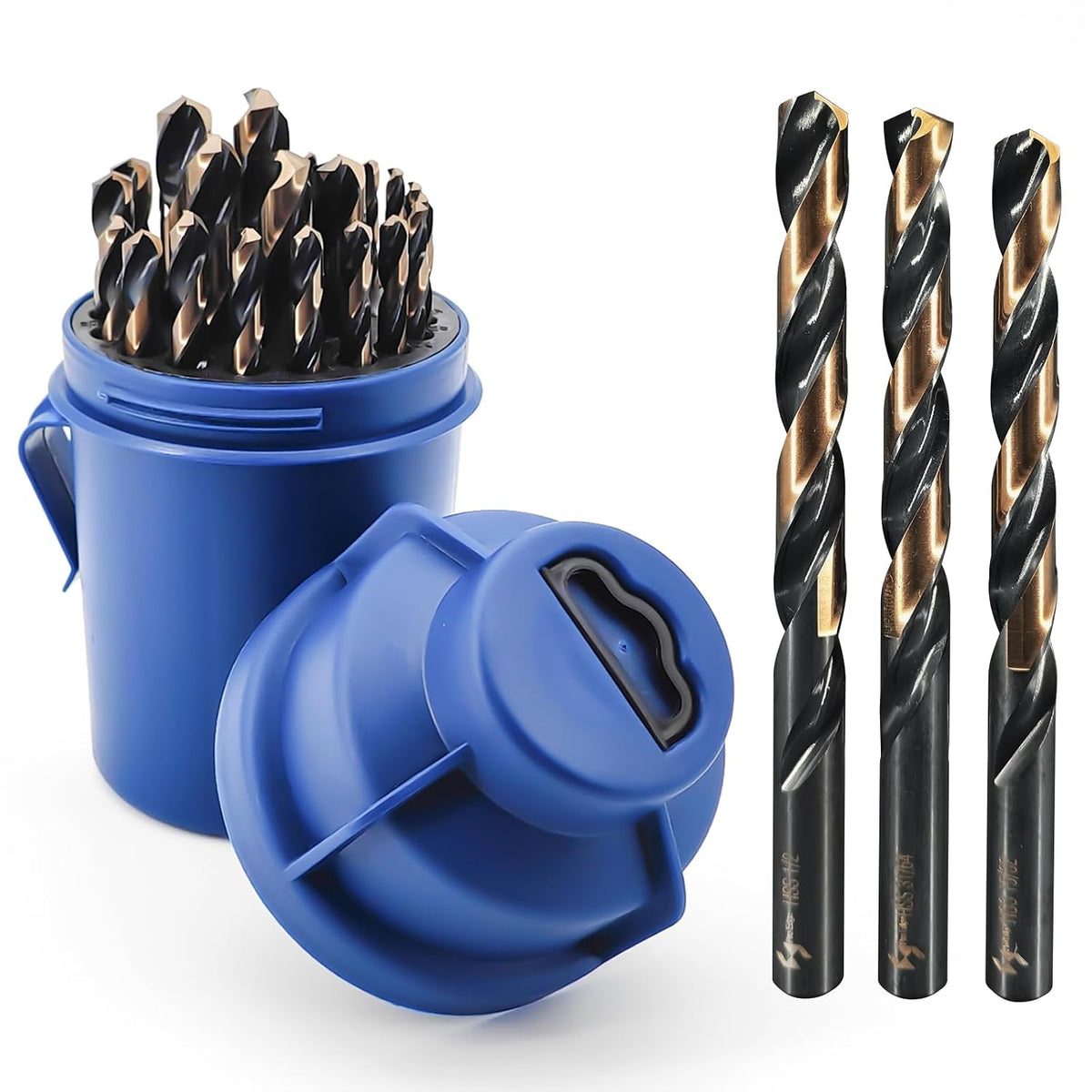 29pcs Cobalt Drill Bits Set M2 HSS Jobber Drill Bits Set 1/16"-1/2"