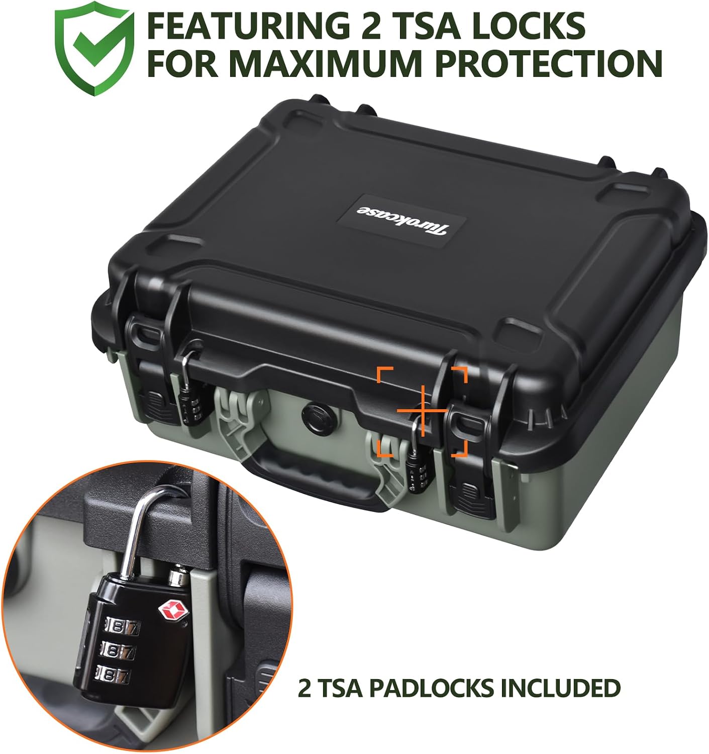 Pistol Gun Case for Multiple Handguns – TSA Approved Travel Pistol Case with 2 TSA Locks, Pre-cut Heavy Duty