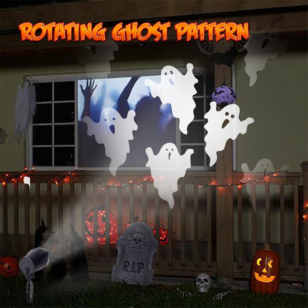 Halloween Projector Lights, Rotating Ghost Projector Halloween, Waterproof Outdoor Halloween Projector, Landscape