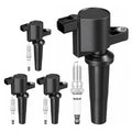 4Pcs Ignition Coil Pack FD505 & Spark Plug AP104 Fit for Ford Escape Focus