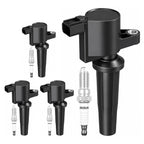 4Pcs Ignition Coil Pack FD505 & Spark Plug AP104 Fit for Ford Escape Focus