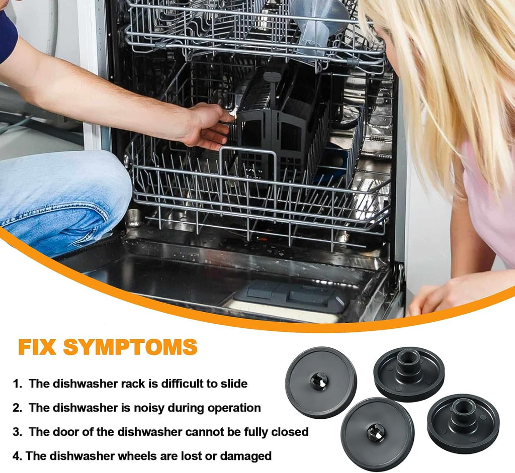 5304532229 Dishwasher Wheel Replacement for Frigidaire, Electrolux, Kenmore, Crosley - Replaces 5304521179, BGHD2433KF0, BGHD2433KF1, 5300809640, AP7195062