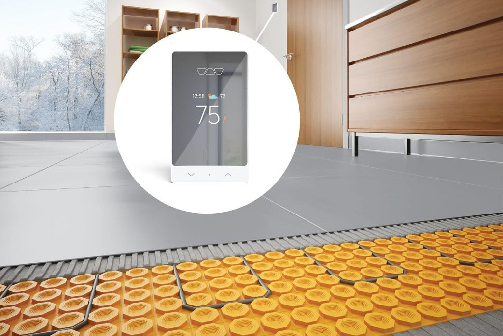 Ditra-Heat-E-RS1 Smart Thermostat Floor Warming System Compatible with Control4 Home Automation Platform - Built-in