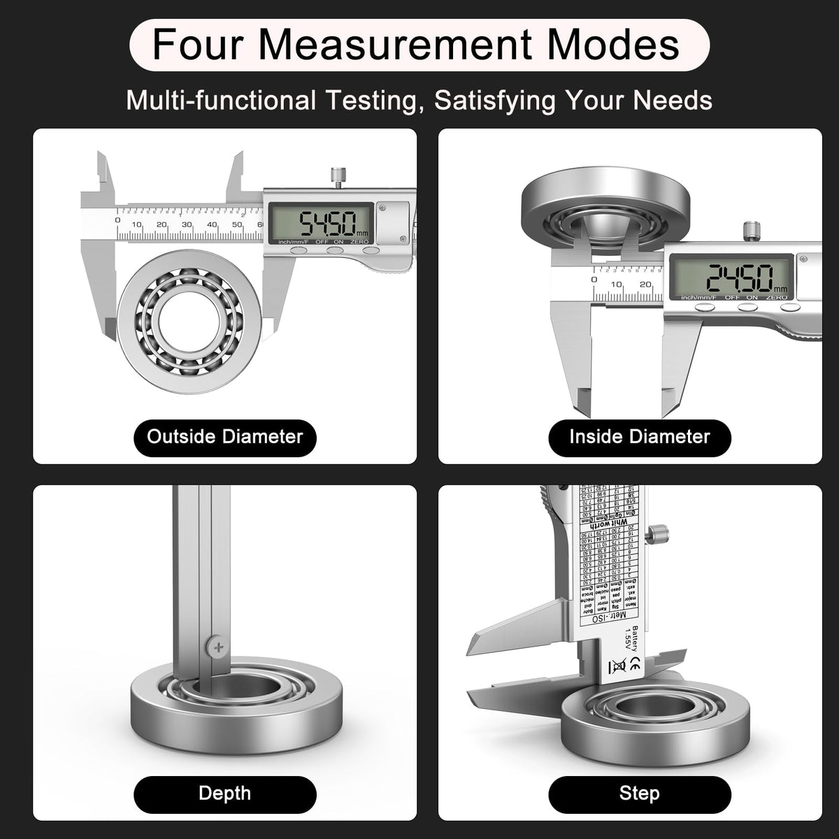 Digital Calipers, Caliper Measuring Tool with Large LCD Screen(6Inch/150mm)