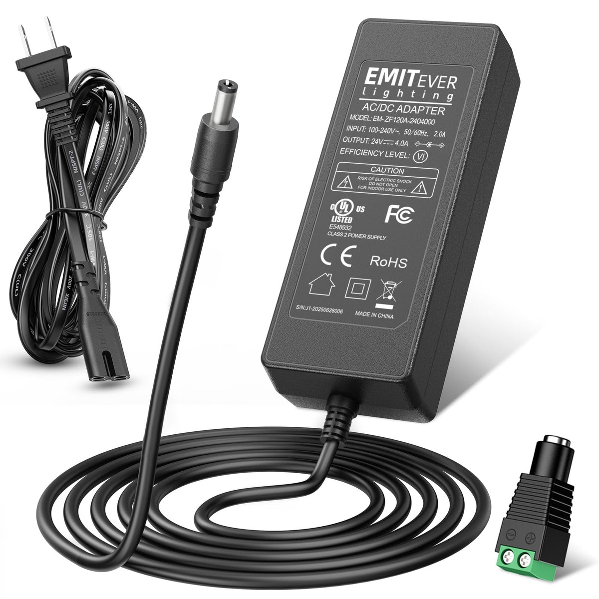 24V 60W Power Supply,4A UL-Listed LED Adapter,Class 2