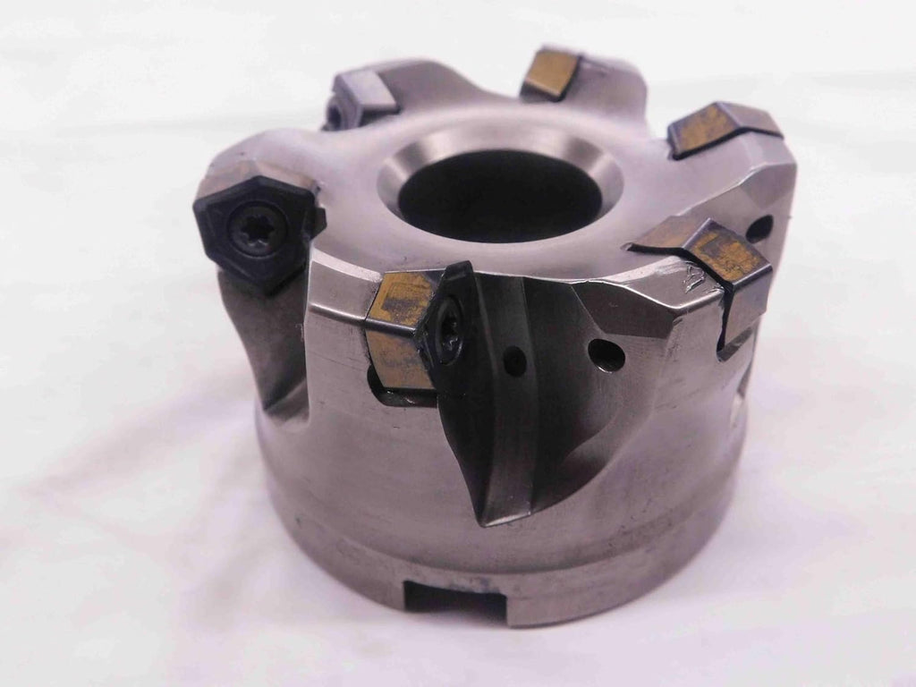 ISCAR 3" O.D. COOLANT Thru FACE Mill 1 1/4 Pilot 1/2 Key Holds 6 Inserts 3.0 - NS3396BL5