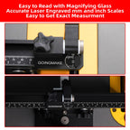 GOINGMAKE Compact Table Saw Miter Gauge with 14 to 24 Inch Extendable Fence