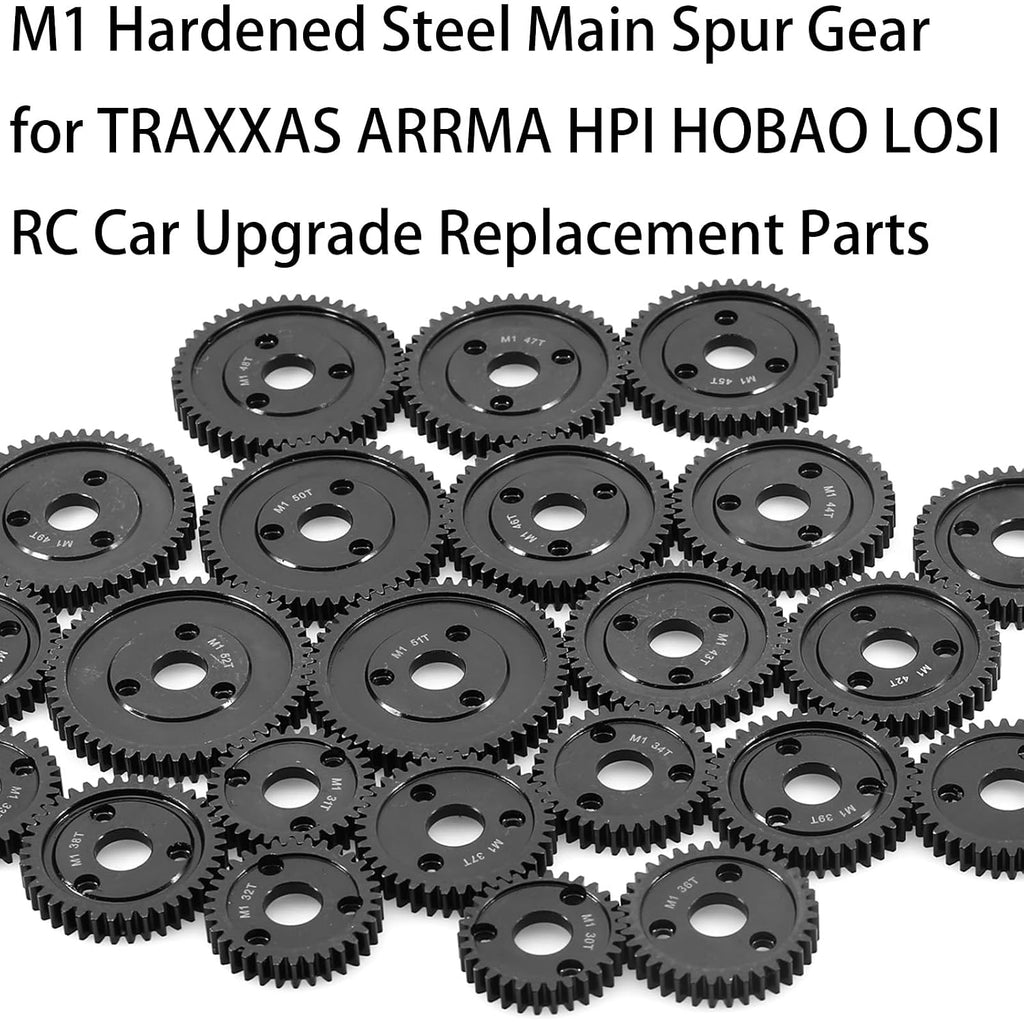 M1 Spur Gear 1.0 Metric Pitch 36-Tooth, 30T 32T 34T 36T 38T 40T 42T 44T 46T 48T 50T 52T Spur Gear Mod 1 for TRAXXAS Slayer Pro 4X4 Revo 3.3 ARRMA HPI HOBAO LOSI, Hardened Steel Upgrade Part Gear (36T)