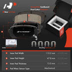 A-Premium 12.76 In (324mm) Rear Solid Brake Rotors and Ceramic Pads Kit