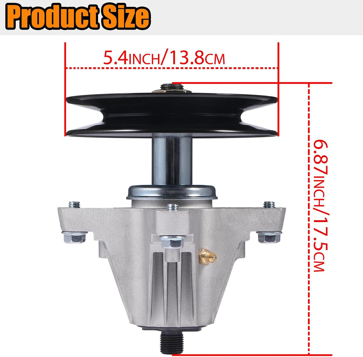 618-09236 618P09236 Spindle Assembly for Cub Cadet XT1-GT54 ST54, ZT1-54, ZT2-54, ZTS2-54 Craftsman Z5800 Troy Bilt Mustang 54XP MTD 54" Mower Deck Spindle with Mounting Bolts and Threads