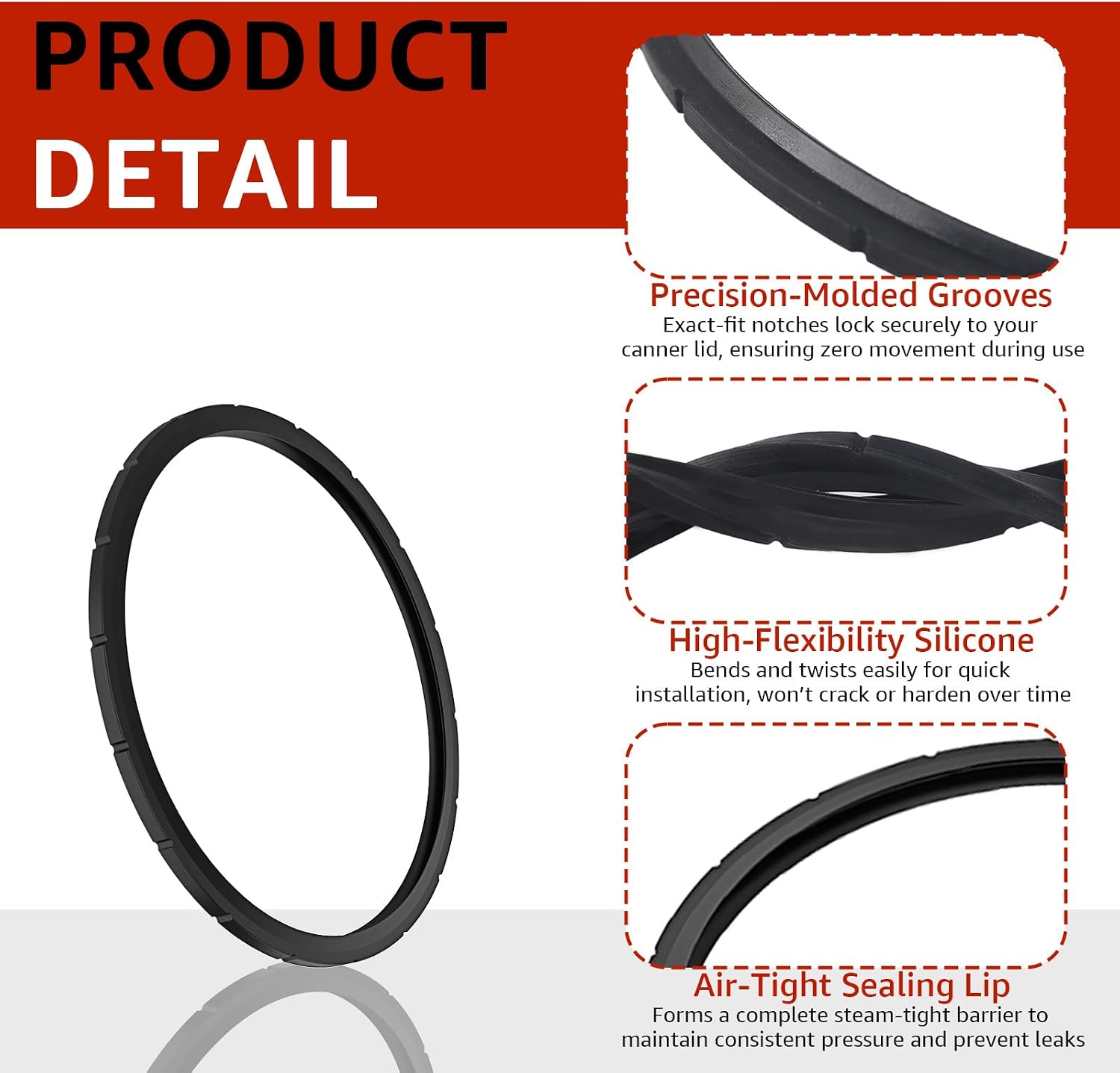 09985 Pressure Canner Sealing Ring Set for Presto 16 18 23 Quart Cooker
