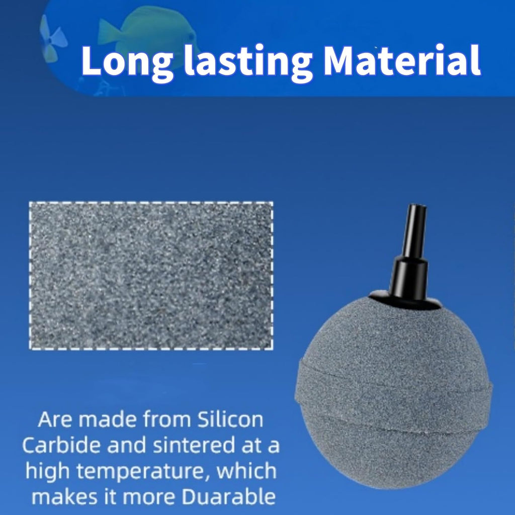 Air Stones for Ponds 2 Inch, Long Lasting Aerator Oxygen Diffuser, Air Pump Accessories for Aquariums, Fish Tanks