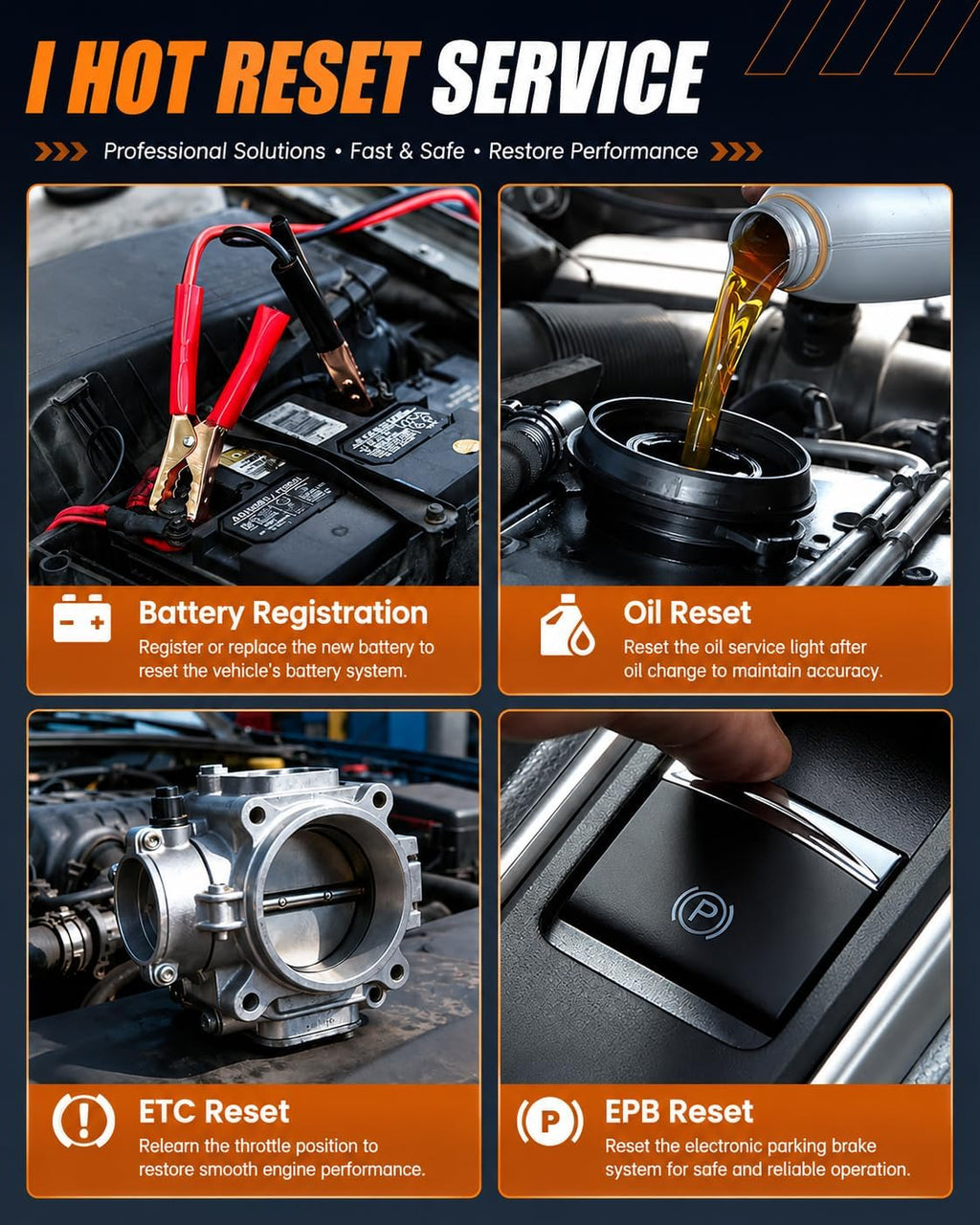 BM500 OBD2 Scanner for BMW & MINI, Simplified Battery Registration, EPB, Oil, Throttle, PCM Resets, I/M Readiness