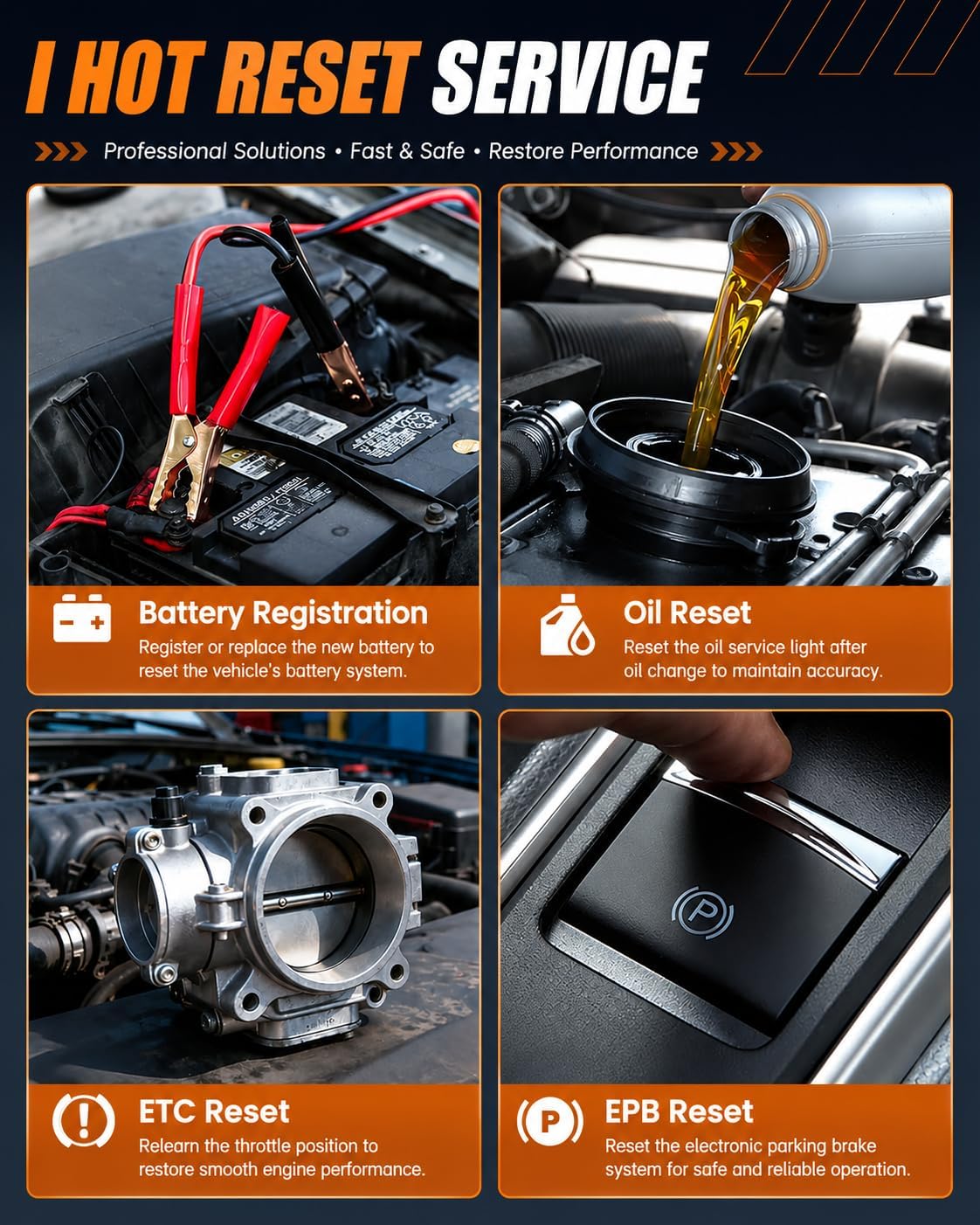 BM500 OBD2 Scanner for BMW & MINI, Simplified Battery Registration, EPB, Oil, Throttle, PCM Resets, I/M Readiness