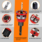 SUPFOX Countersink Drill Bits Set, 6PCS 4-Flute HSS M2 Bits with Depth Stop