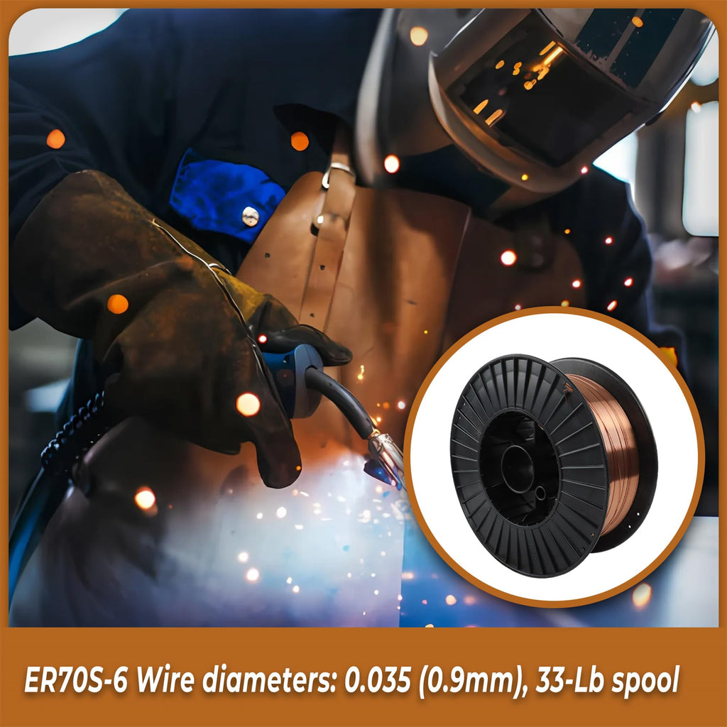kimllier ER70S-6 Solid Mig Welding Wire 0.035 Inch 33Lb Spool