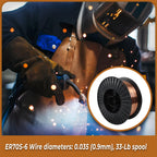 kimllier ER70S-6 Solid Mig Welding Wire 0.035 Inch 33Lb Spool