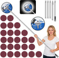 Drywall Pole Sander with 360° LED & 25 Pcs Sandpaper for Low-Light Sanding | Highlights Uneven Spots, 5-Piece