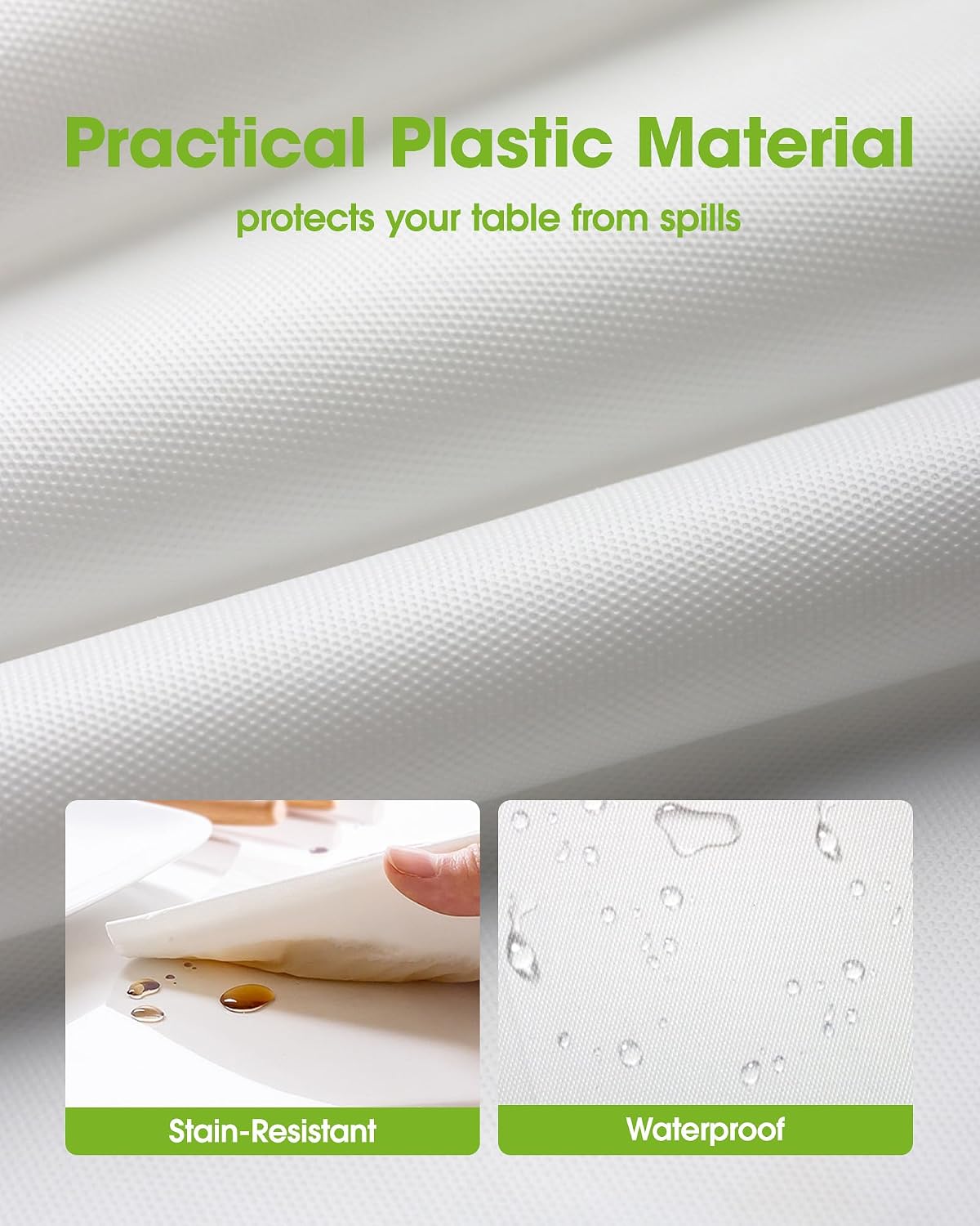 20 Pack White Disposable Plastic Tablecloth 54x108 Inch