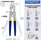 Sanuke Wire Rope Crimping Kit, Cable Swaging Tool Crimps up to 2.2mm