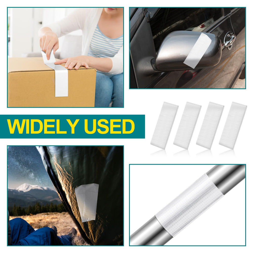 4 Pcs 1.77" x10 ft Travel Duct Tape Mini Pocket Size Roll, White