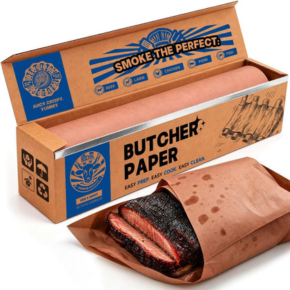 18" x 2520" (210') Pink Butcher Paper Roll with Upgraded Box Packaging for Smoker BBQ Grilling Smoking Meat