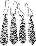 4pcs Boys Neckties Zebra Print Korean Style Elastic Design Polyester Yarn Easy Care Material Neckties for Boys Daily