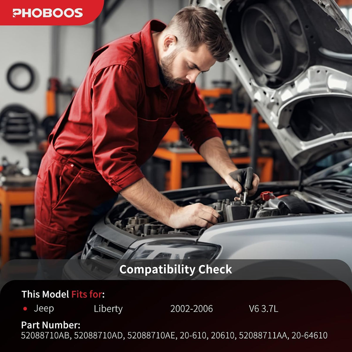 PHOBOOS Power Steering Pump Fit for Jeep Liberty