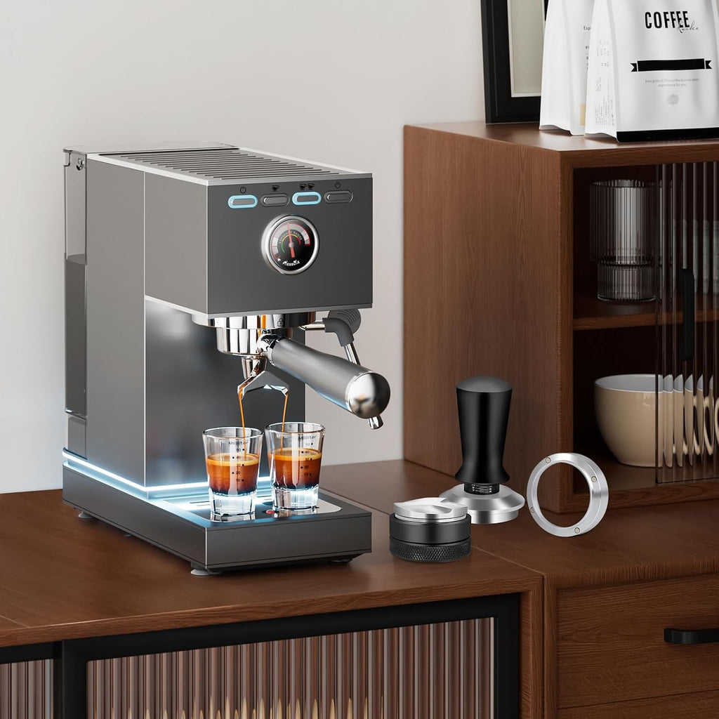 51mm Espresso Accessories Kit, Distributor, Tamper, Dosing Funnel | Spring Loaded Calibrated Tamper, Espresso