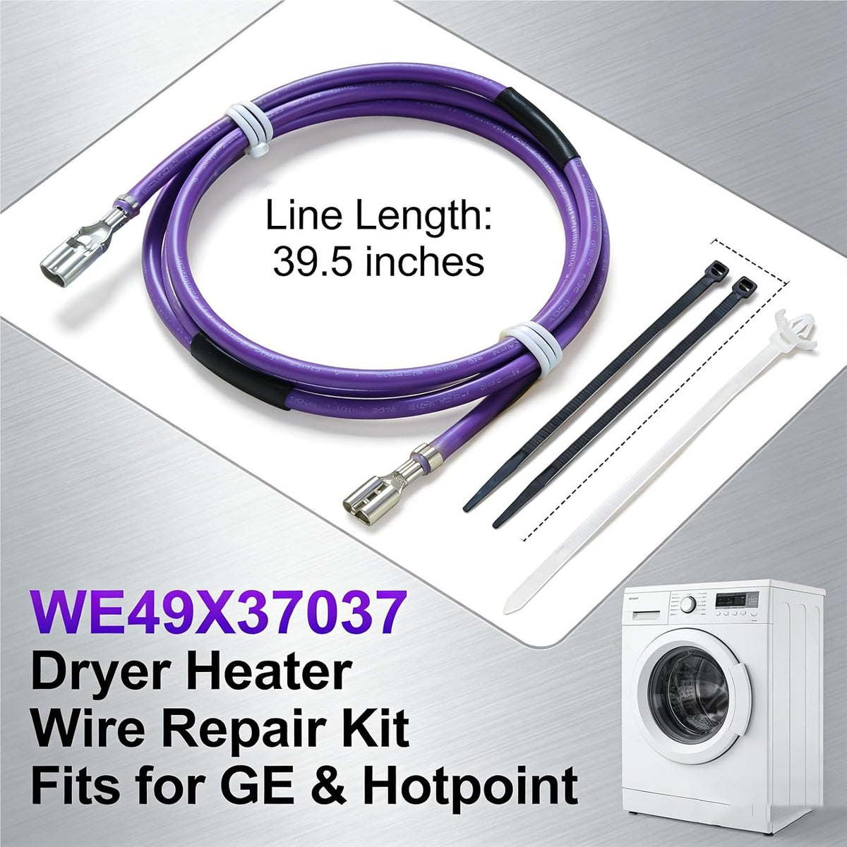 WE49X37037 Dryer Heater Wire & Heating Element Replacement for GE Dryer
