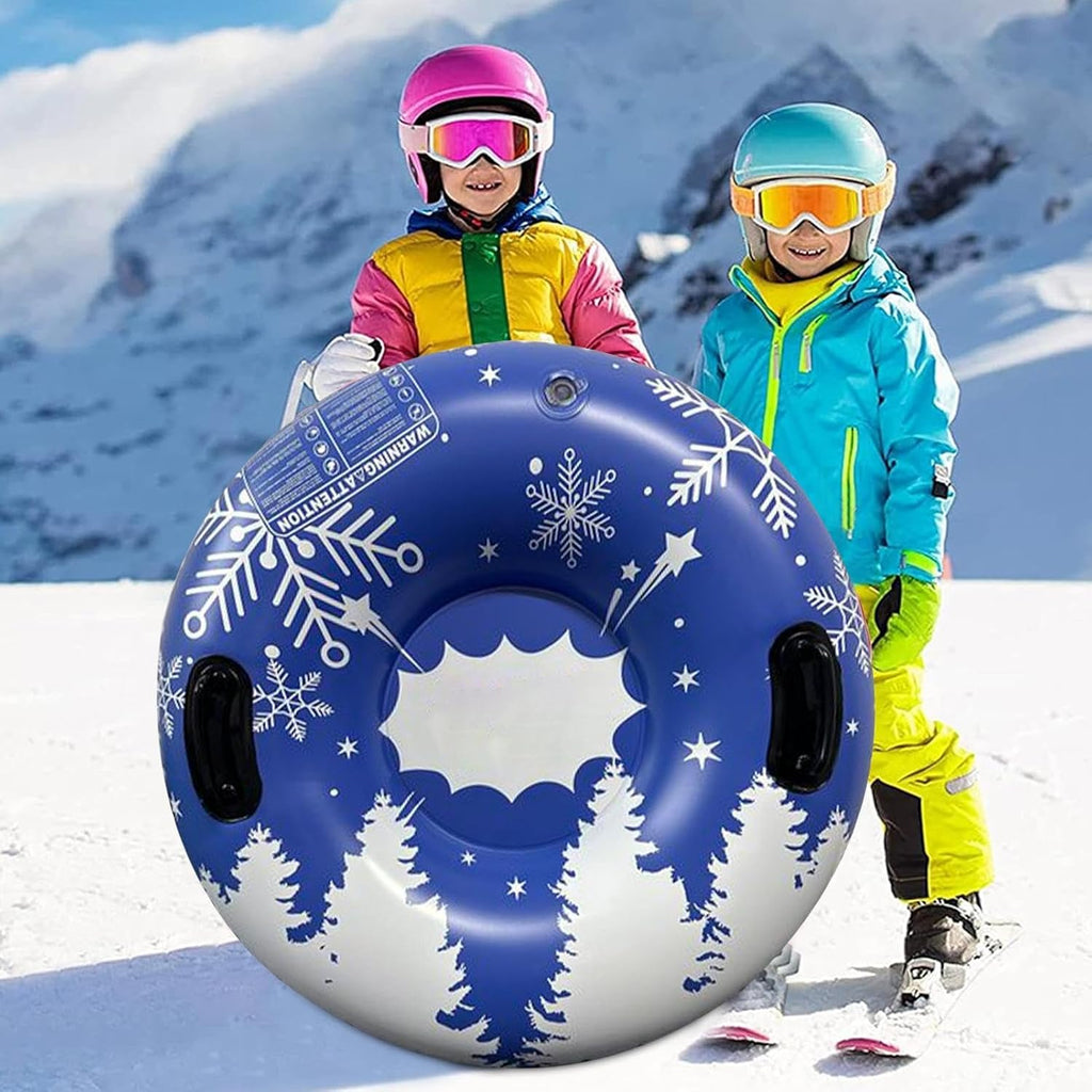 Sledding Tube 35.4 Inch Inflatable Thickened Heavy Duty Handles | Snow Toys Snow Sleds for Family Activities Outdoor