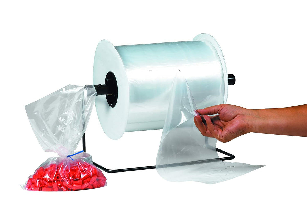 3" x 4" Plastic Poly Bags on a Roll, 2 Mil, Clear, Perforated Roll for Packaging Parts, Food and Supplies (1 Roll of