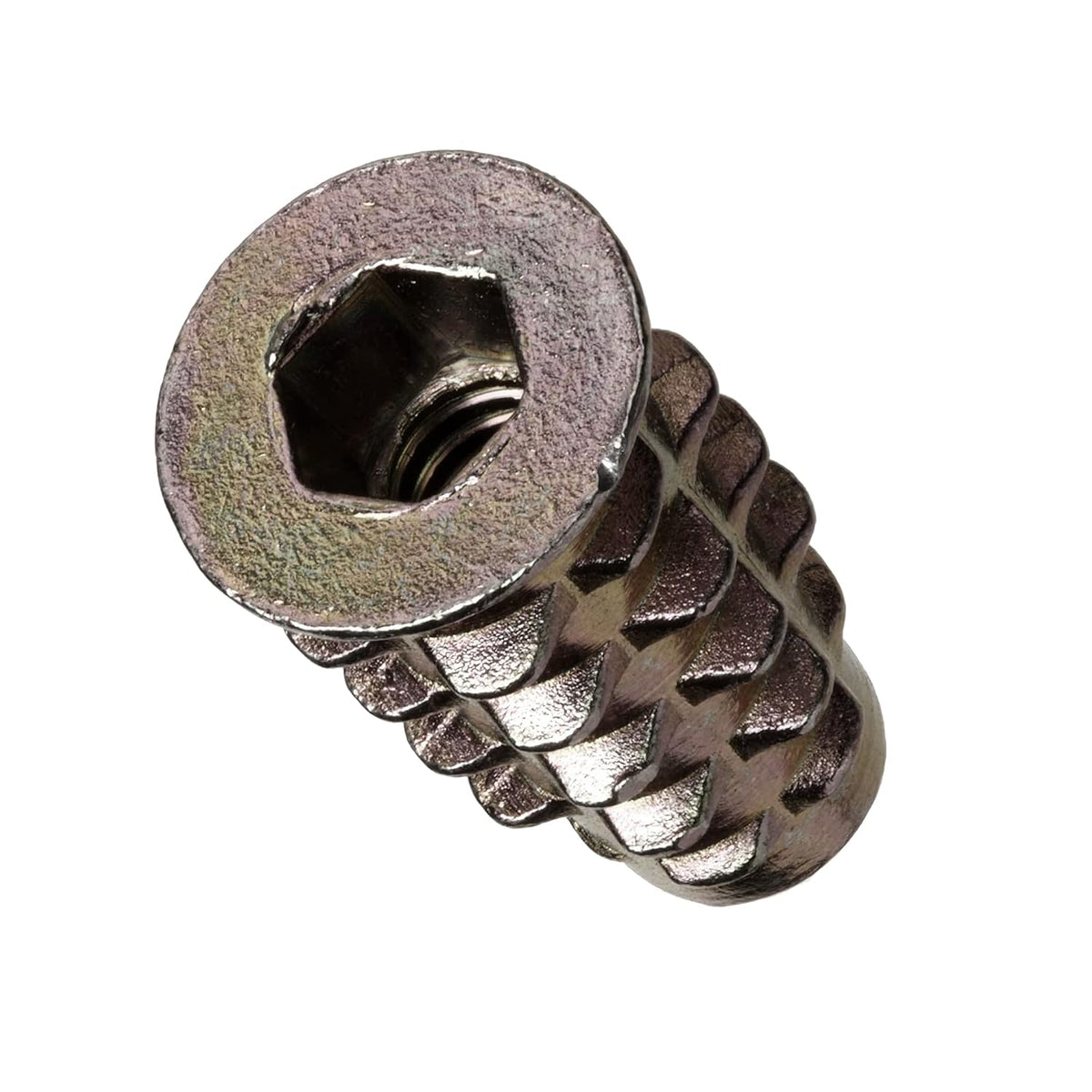 E-Z LOK Knife Thread Insert for Soft Wood, Hex Flanged, 10-24, 50 ct
