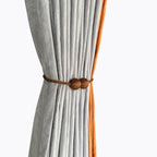 2 Pack Magnetic Curtain Tiebacks, Decorative Curtain Holdbacks for Window Décor (Coffee)