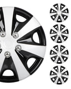 Hubcaps Wheel Cover 15" 4 PCS Black & Silver for Kia