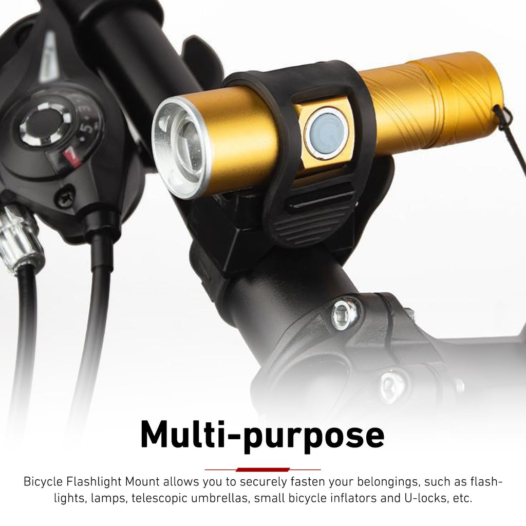 2 PCS Bike Flashlight Mount, 360 Degree Adjustable Handlebar Flashlight Holders, Bike Light Mounting Bracket