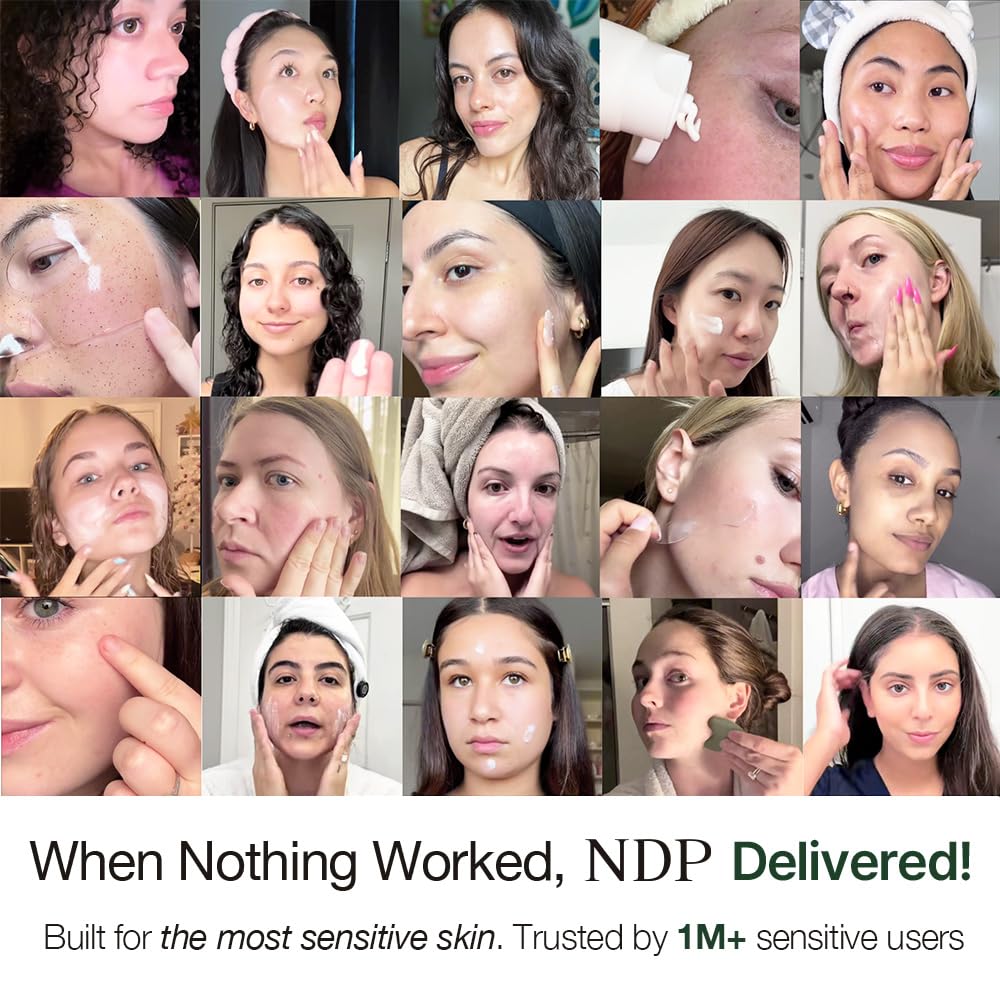 NDP Vitamin B9 Tone-up Cream, Silicone Free Face Primer for Pore Minimizing, 95% Pure Cica Extract, Breathable Skin