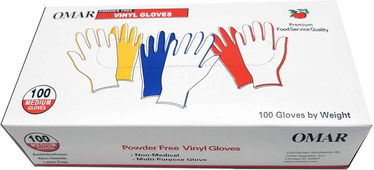 Powder-Free Vinyl Gloves 100 Count