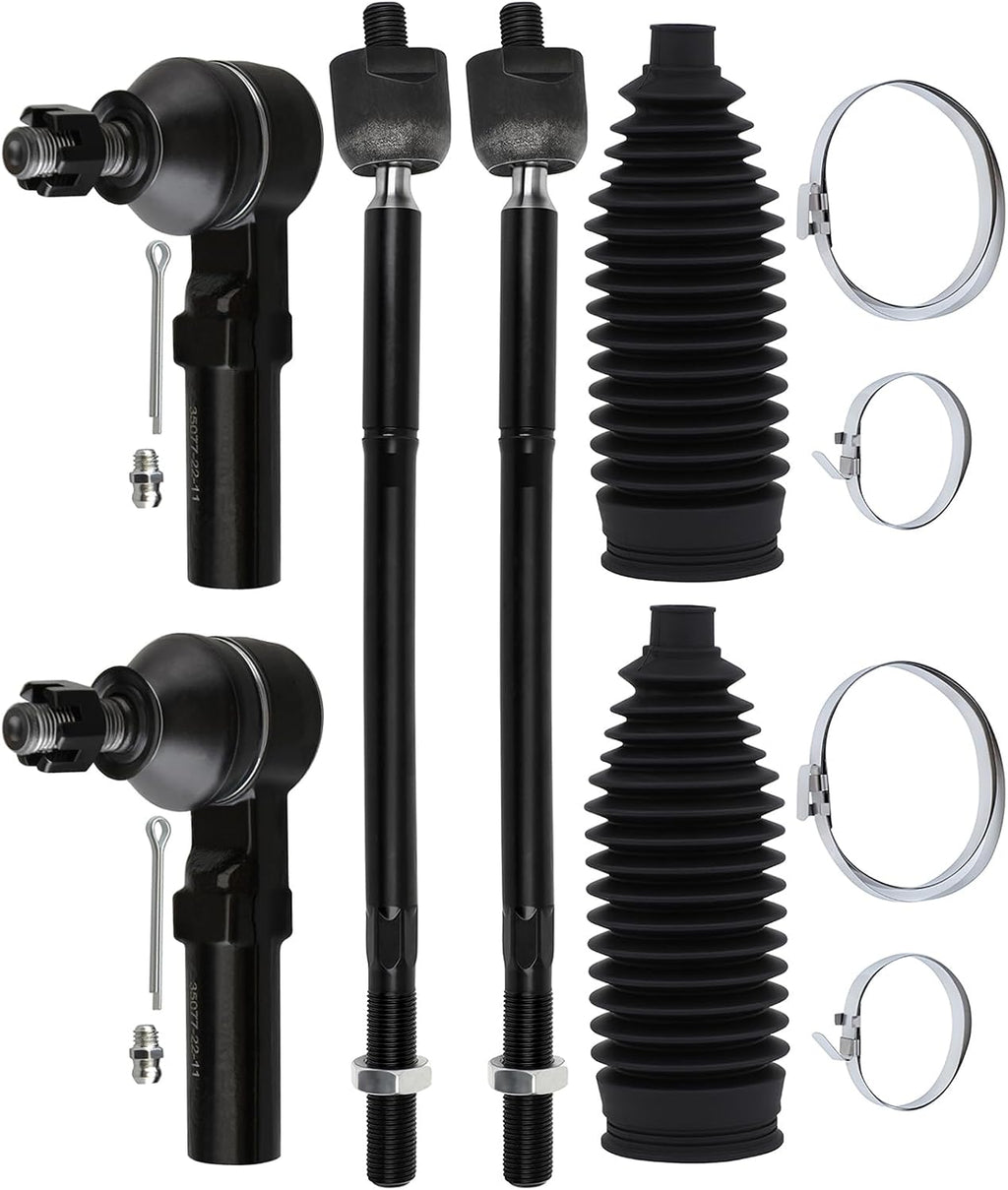 Front Inner Outer Tie Rod End w/Boot for Toyota Corolla, Matrix 2009-2019